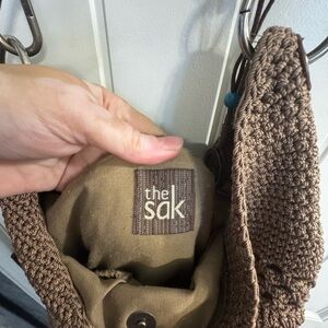 The Sak Tan Crochet Handbag